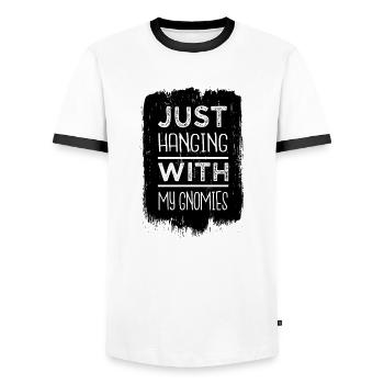 gift idea christmas funny gym beach computer - Männer Kontrast-T-Shirt - Weiß/Schwarz - Vorne - AI Model Female 172 light (172cm) & AI Model Male 178 dark (178cm)