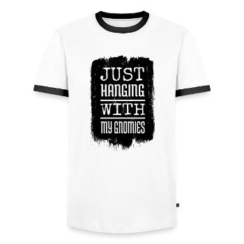 quote cool beach christmas present bedroom - Men's Ringer Shirt - white/black - Front - AI Model Female 172 light (172cm) & AI Model Male 178 dark (178cm)