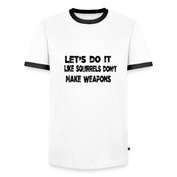 awesome funky funny hippy peace for paris sayings - Men's Ringer Shirt - white/black - Front - AI Model Female 172 light (172cm) & AI Model Male 178 dark (178cm)