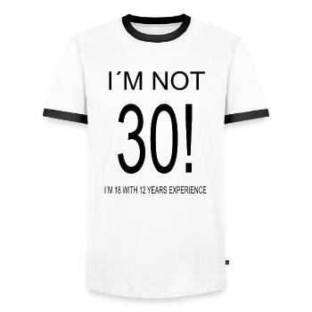 Im not old - Männer Kontrast-T-Shirt - Weiß/Schwarz - Vorne - AI Model Female 172 light (172cm) & AI Model Male 178 dark (178cm)