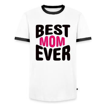 Beste Mama Überhaupt Muttertag Mutter Geschenk - Männer Kontrast-T-Shirt - Weiß/Schwarz - Vorne - AI Model Female 172 light (172cm) & AI Model Male 178 dark (178cm)