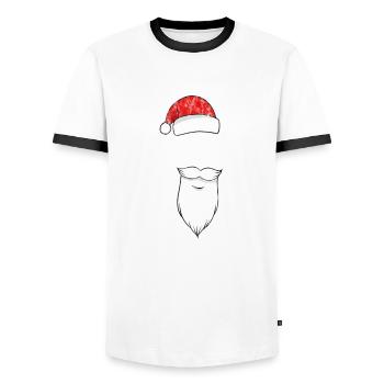 I Can Deliver All Night Long 3 - Men's Ringer Shirt - white/black - Front - AI Model Female 172 light (172cm) & AI Model Male 178 dark (178cm)