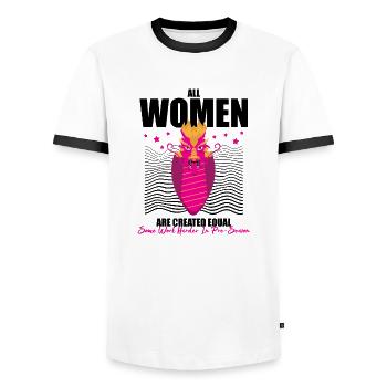 Dragon Boat Race Festival for Dragon Boat - Men's Ringer Shirt - white/black - Front - AI Model Female 172 light (172cm) & AI Model Male 178 dark (178cm)