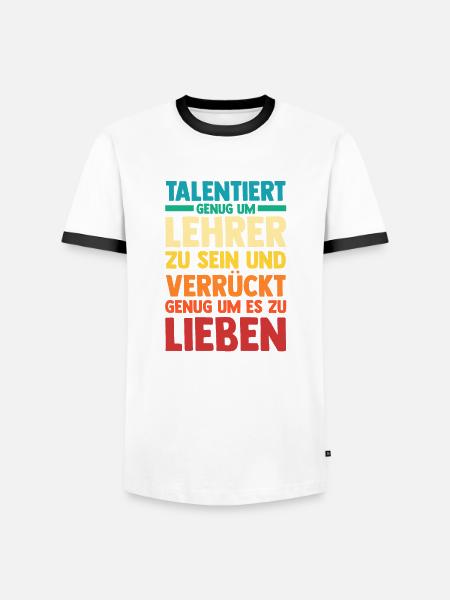 Schullehrer Lehrer - Männer Kontrast-T-Shirt - Weiß/Schwarz