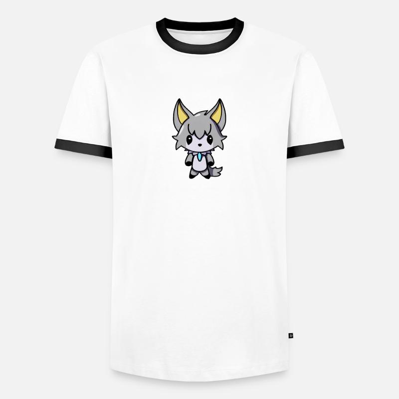 Wolfhound Vampire Emo - Men's Ringer Shirt - white/black