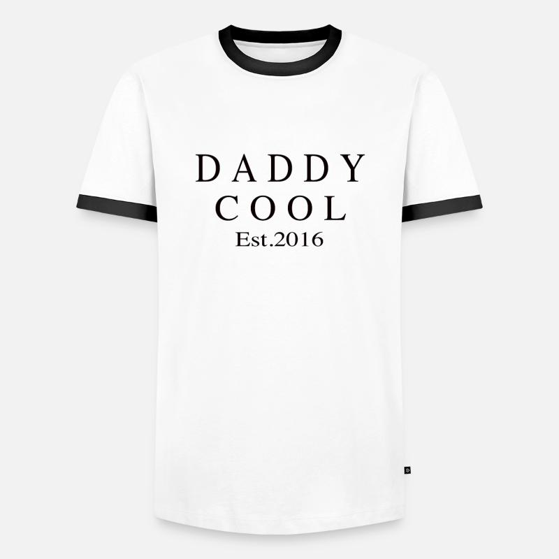 Daddy Cool est 2016 - Men's Ringer Shirt - white/black