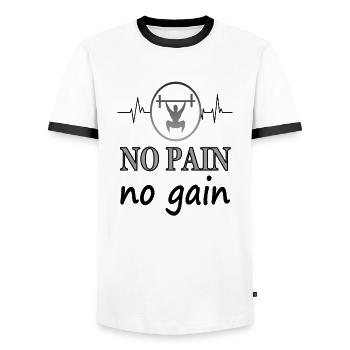 Fitness Fitnessstudio Muskel aufbauen Geschenkidee - Männer Kontrast-T-Shirt - Weiß/Schwarz - Vorne - AI Model Female 172 light (172cm) & AI Model Male 178 dark (178cm)