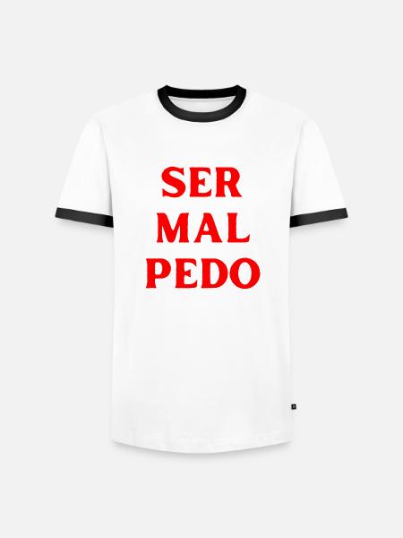 Unfreundlich sein Spanisch Sprache - Männer Kontrast-T-Shirt - Weiß/Schwarz