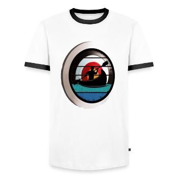 Kajak fahren Kajak-Fahrer Spruch Kanu Geschenkidee - Männer Kontrast-T-Shirt - Weiß/Schwarz - Vorne - AI Model Female 172 light (172cm) & AI Model Male 178 dark (178cm)