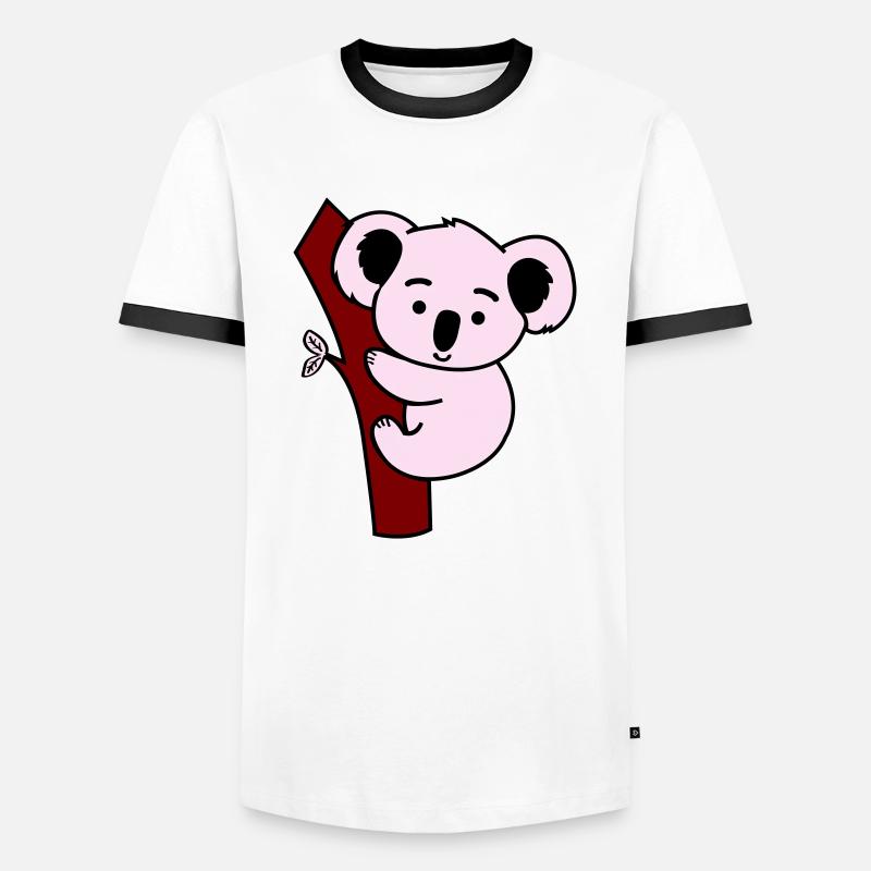 koala - Männer Kontrast-T-Shirt - Weiß/Schwarz