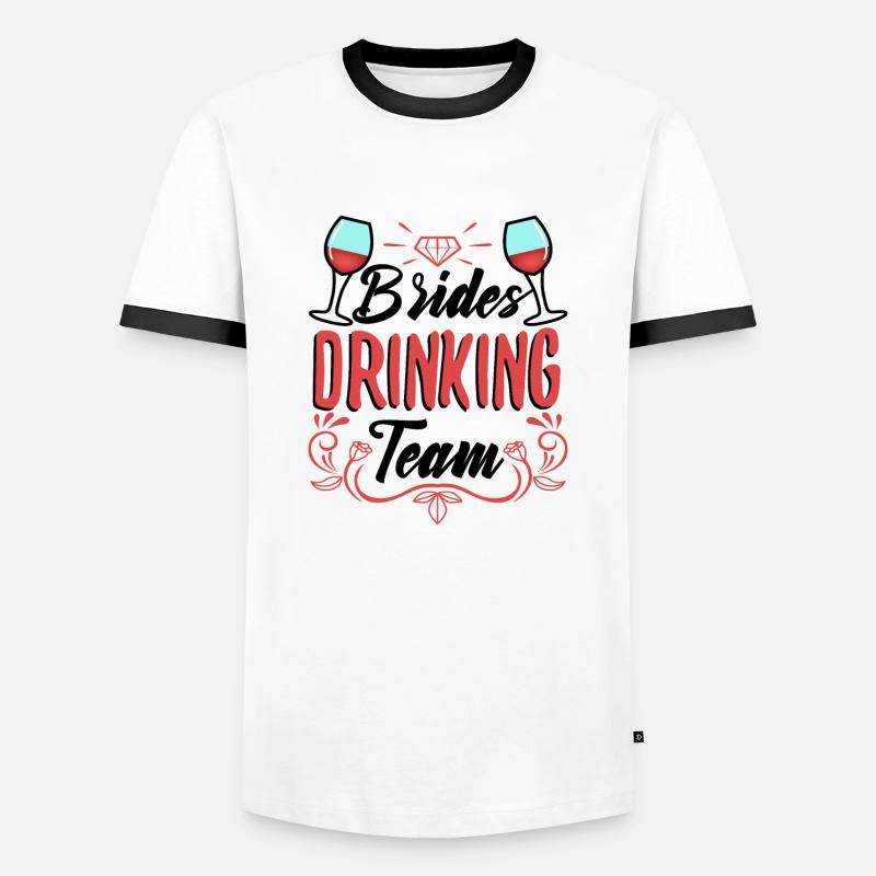 Brides Drinking Team - Men's Ringer Shirt - white/black