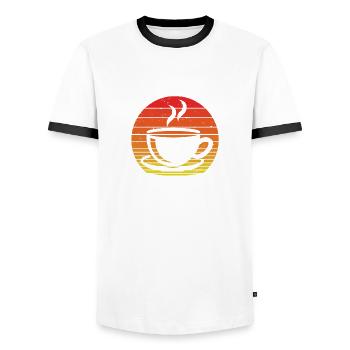 Koffein Ist Mein Medikament Der Wahl - Männer Kontrast-T-Shirt - Weiß/Schwarz - Vorne - AI Model Female 172 light (172cm) & AI Model Male 178 dark (178cm)