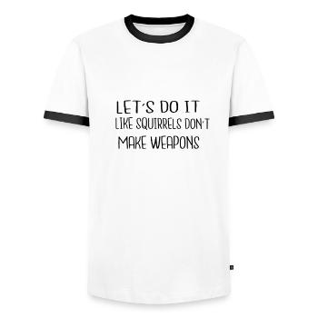 dove of peace peace sign counterculture happy - Männer Kontrast-T-Shirt - Weiß/Schwarz - Vorne - AI Model Female 172 light (172cm) & AI Model Male 178 dark (178cm)