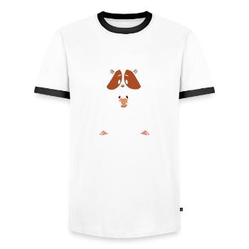 Gehen Sie Für Das Augen Boo T-Shirt - Männer Kontrast-T-Shirt - Weiß/Schwarz - Vorne - AI Model Female 172 light (172cm) & AI Model Male 178 dark (178cm)