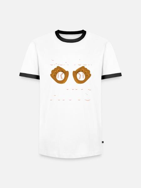 Calm Your Mitts Baseball-t-shirt - Männer Kontrast-T-Shirt - Weiß/Schwarz