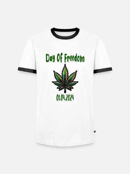 Hanf, Cannabis, Gras, Babak, Bobaz - Männer Kontrast-T-Shirt - Weiß/Schwarz