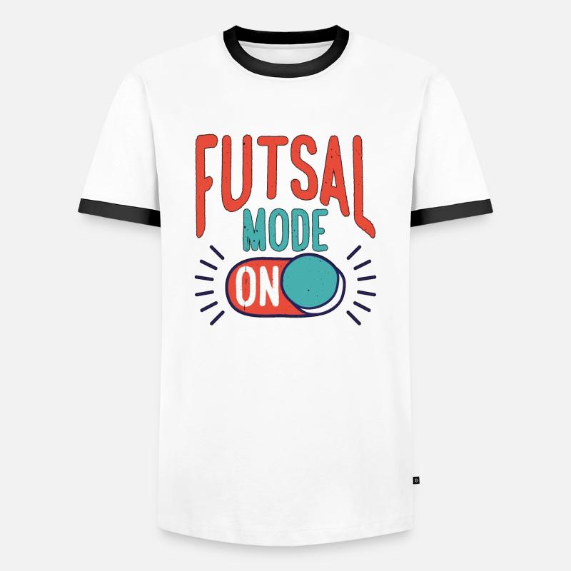 Futsal Mode On 14 - Men's Ringer Shirt - white/black