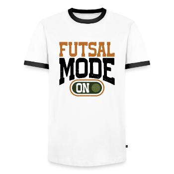 Mode Futsal Sur 13 - T-shirt contrasté Homme - blanc/noir - Devant - AI Model Female 172 light (172cm) & AI Model Male 178 dark (178cm)