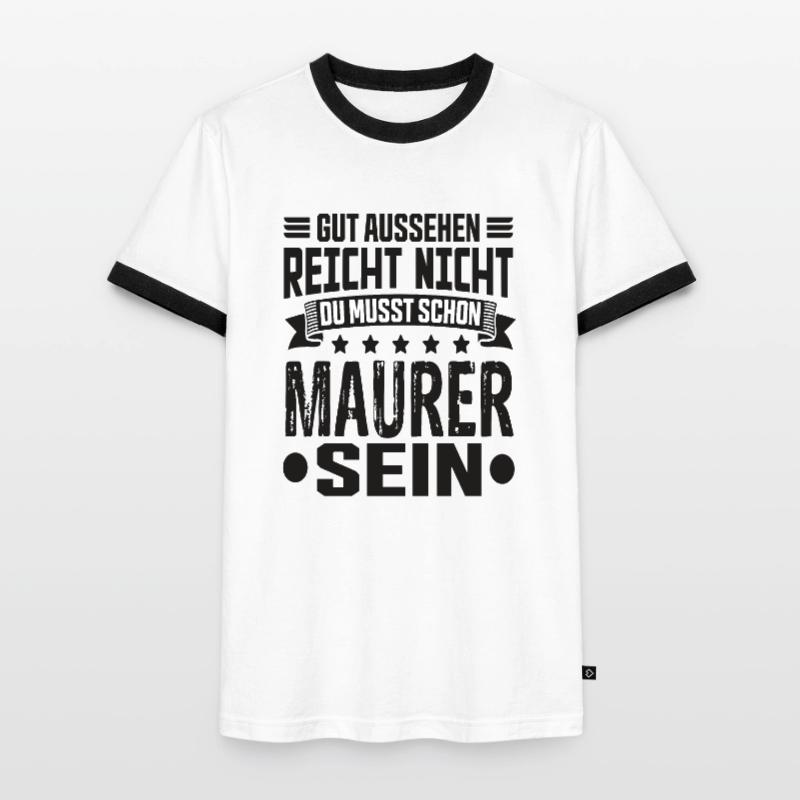 Bricklayer Building Construction Structural Engineer Bricklayer Funny Men's Ringer Shirt