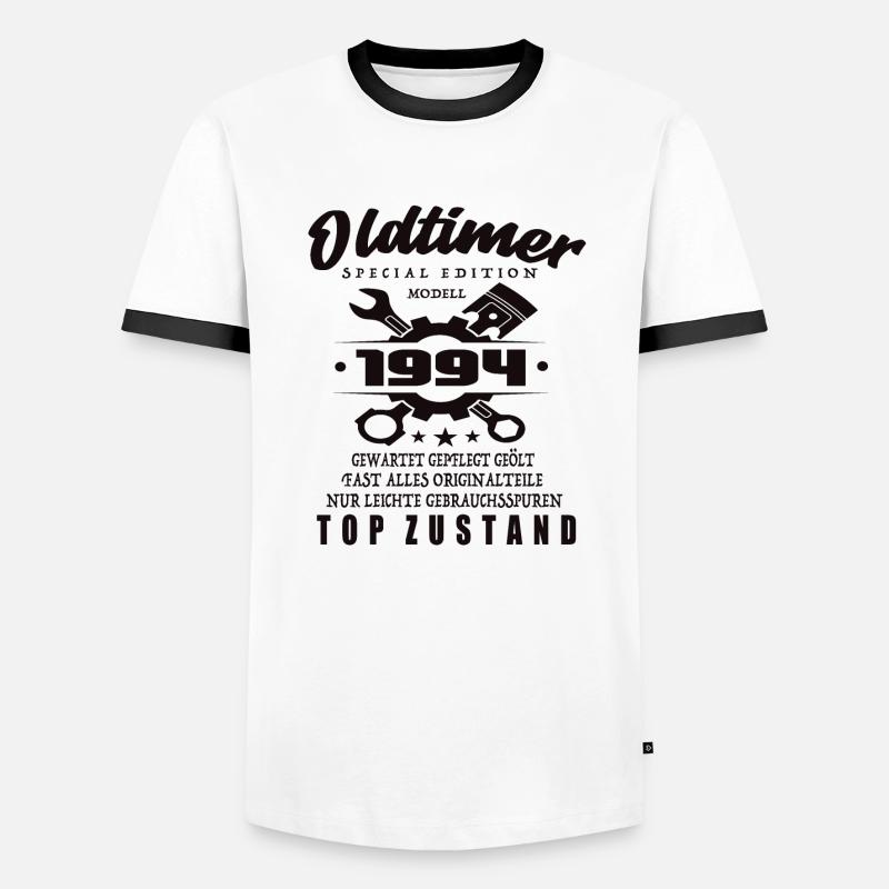 Oldtimer Special Edition Modell 1994 Geburtstag - Männer Kontrast-T-Shirt - Weiß/Schwarz