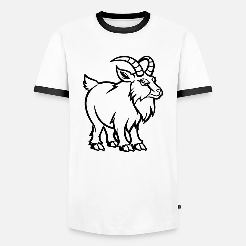 Capricorn - Men's Ringer Shirt - white/black