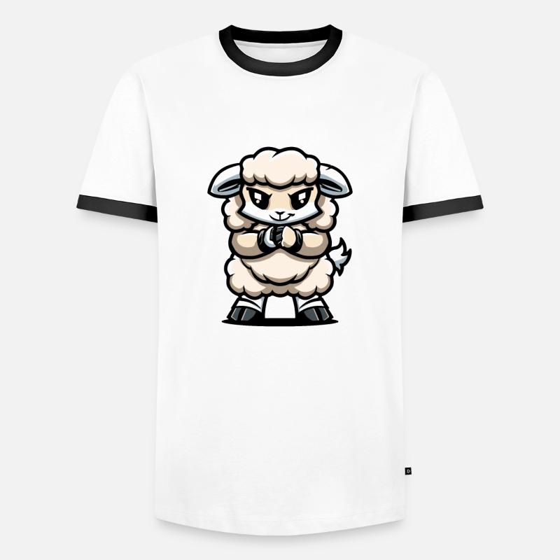Sheep Comic - Men's Ringer Shirt - white/black