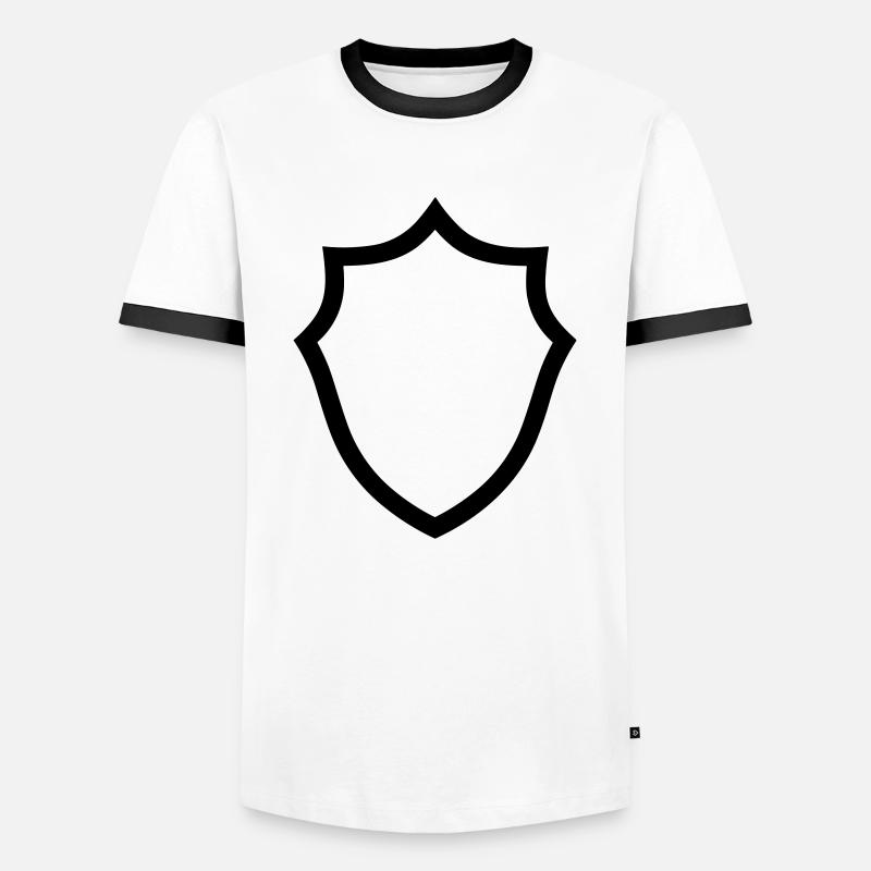 shield - Men's Ringer Shirt - white/black