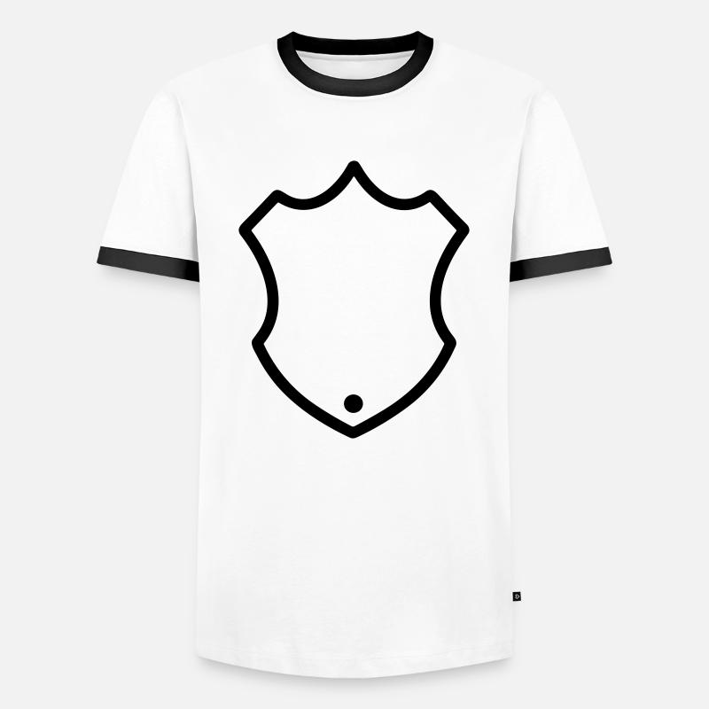 Schild - Männer Kontrast-T-Shirt - Weiß/Schwarz