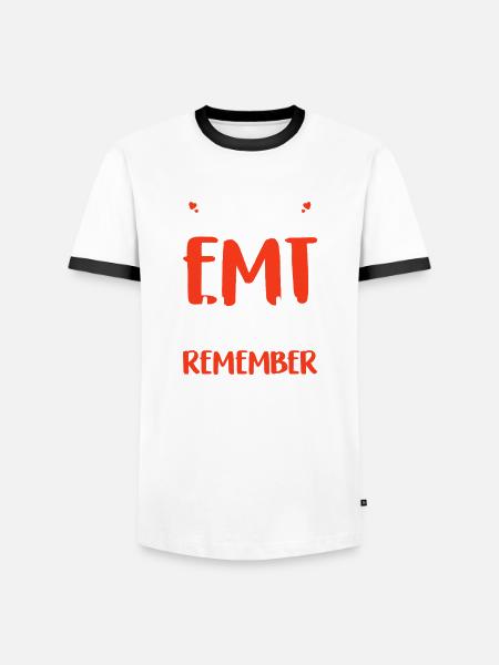 Lustiger Rettungssanitäter Notfallmedizin - Männer Kontrast-T-Shirt - Weiß/Schwarz