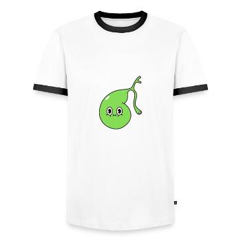 Cholécystectomie drôle d’ablation de la vésicule biliaire - T-shirt contrasté Homme - blanc/noir - Devant - AI Model Female 172 light (172cm) & AI Model Male 178 dark (178cm)