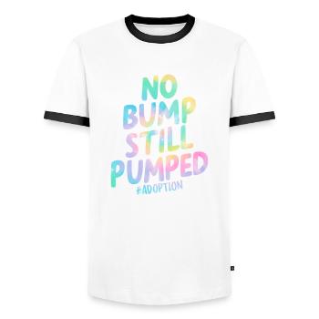 Keine Beule Immer noch Welpe Lustige Adoption Tie Dye - Männer Kontrast-T-Shirt - Weiß/Schwarz - Vorne - AI Model Female 172 light (172cm) & AI Model Male 178 dark (178cm)