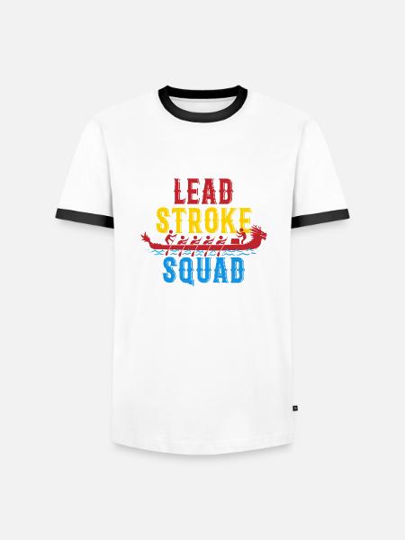 Drachenboot Drachenbootrennen Lead Stroke Squad - Männer Kontrast-T-Shirt - Weiß/Schwarz