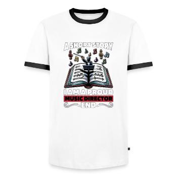 Directeur musical Une nouvelle Je suis un directeur de groupe - T-shirt contrasté Homme - blanc/noir - Devant - AI Model Female 172 light (172cm) & AI Model Male 178 dark (178cm)
