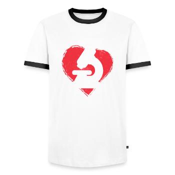 Love Medical Lab Scientist Funny MLS Scientist - Men's Ringer Shirt - white/black - Front - AI Model Female 172 light (172cm) & AI Model Male 178 dark (178cm)