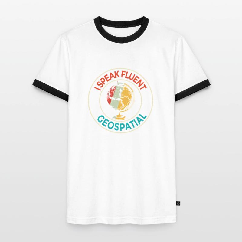 Geographic Information Systems Geospatial Men's Ringer Shirt