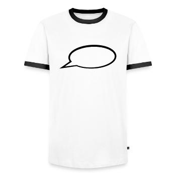 Balloon - Men's Ringer Shirt - white/black - Front - AI Model Female 172 light (172cm) & AI Model Male 178 dark (178cm)