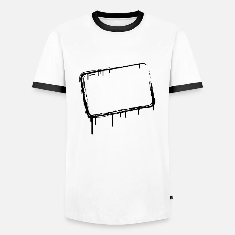 Graffiti frame - Men's Ringer Shirt - white/black