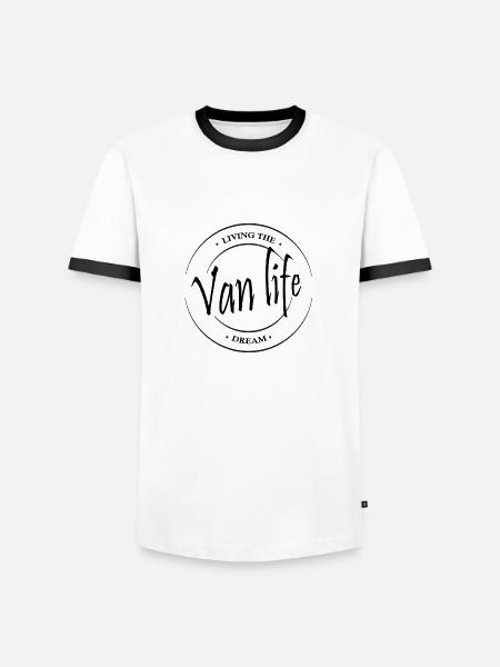 Van life - Men's Ringer Shirt - white/black