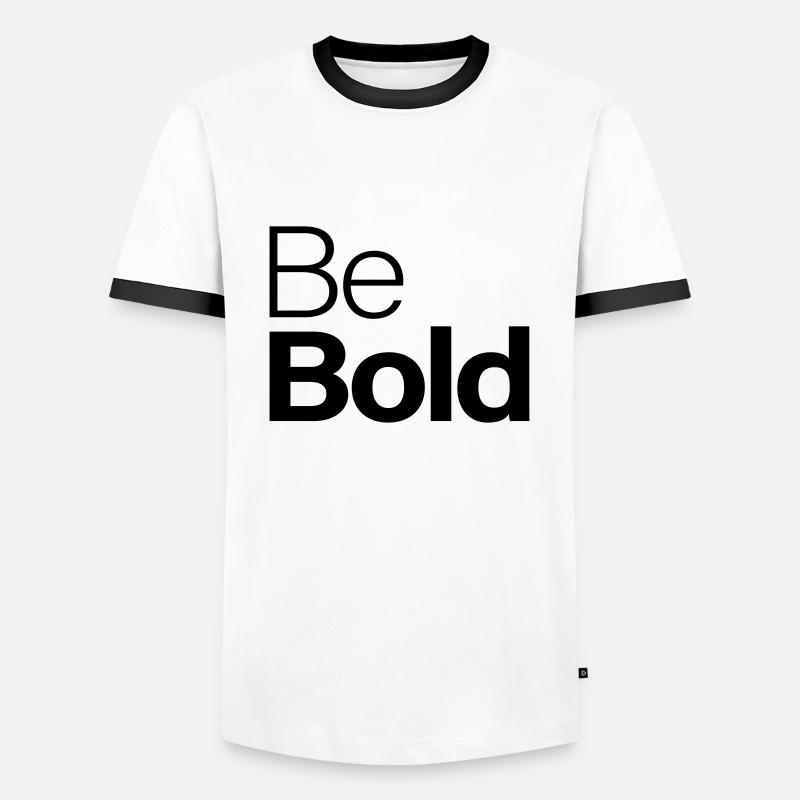 Be Bold - Männer Kontrast-T-Shirt - Weiß/Schwarz