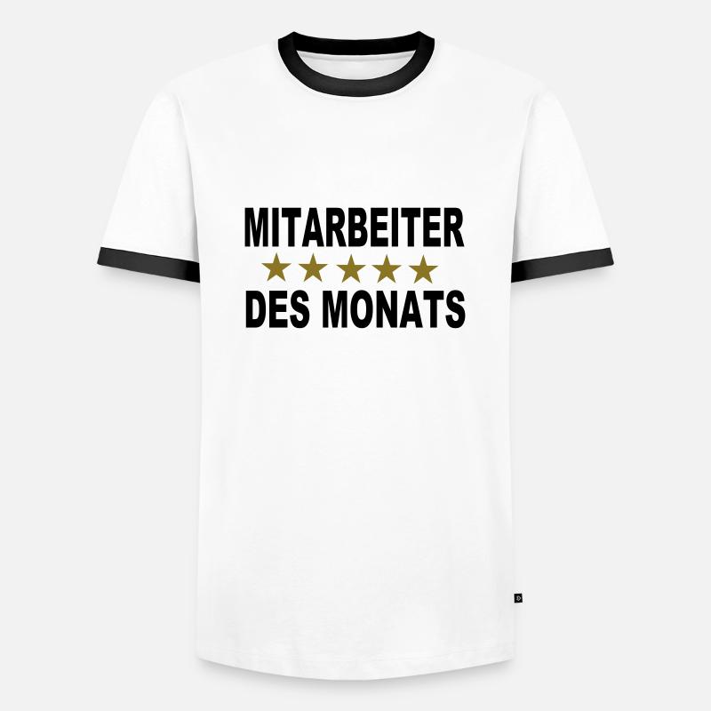Mitarbeiter des Monats - Männer Kontrast-T-Shirt - Weiß/Schwarz