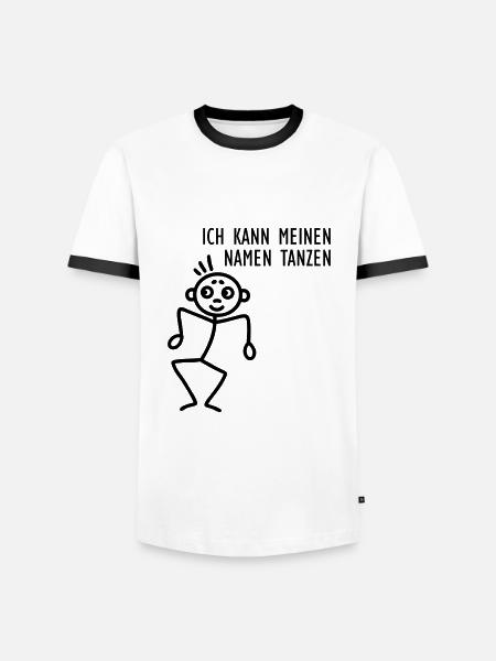 Namen tanzen - Männer Kontrast-T-Shirt - Weiß/Schwarz