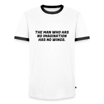 Boxing - Boxer - Boxe - Boxen - Ali - Fighter - Men's Ringer Shirt - white/black - Front - AI Model Female 172 light (172cm) & AI Model Male 178 dark (178cm)