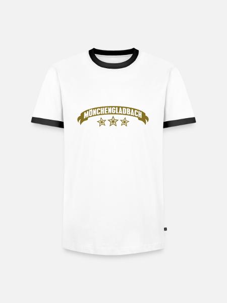 Stadtshirt Mönchengladbach - Männer Kontrast-T-Shirt - Weiß/Schwarz