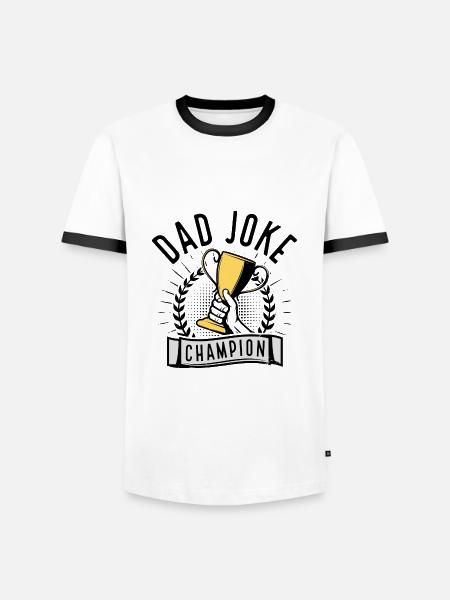 Papa Witz Champion - Männer Kontrast-T-Shirt - Weiß/Schwarz