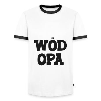 Wöd Opa Österreich Oma tolle Oma beste Oma - Männer Kontrast-T-Shirt - Weiß/Schwarz - Vorne - AI Model Female 172 light (172cm) & AI Model Male 178 dark (178cm)