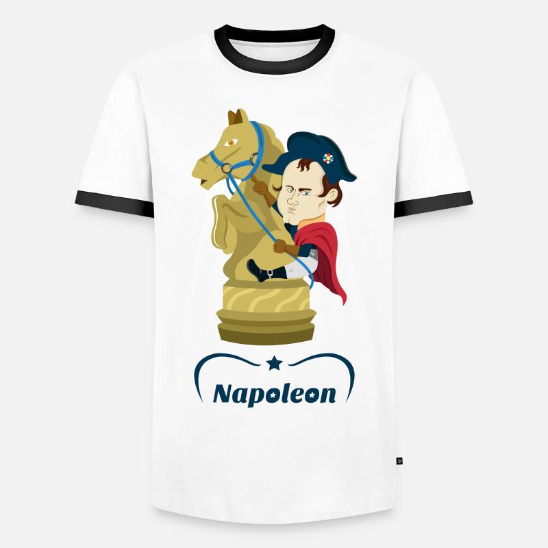 Napoleon - Men's Ringer Shirt - white/black