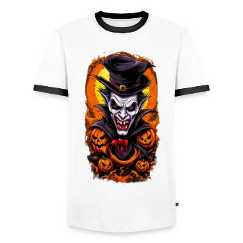 Vampire - T-shirt contrasté Homme - blanc/noir - Devant - AI Model Female 172 light (172cm) & AI Model Male 178 dark (178cm)