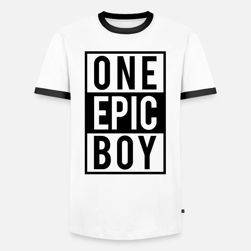 one epic boy - Men's Ringer Shirt - white/black