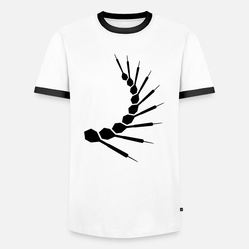 Dart Pattern - T-shirt contrasté Homme - blanc/noir