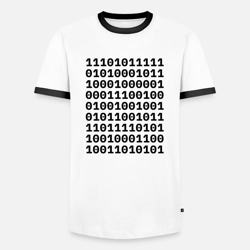 Numérisation - T-shirt contrasté Homme - blanc/noir